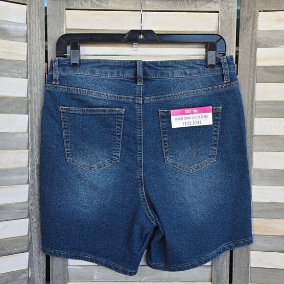 Hi-Rise Short Utility Detail | Faith Jeans | 22W - Picture 4 of 14